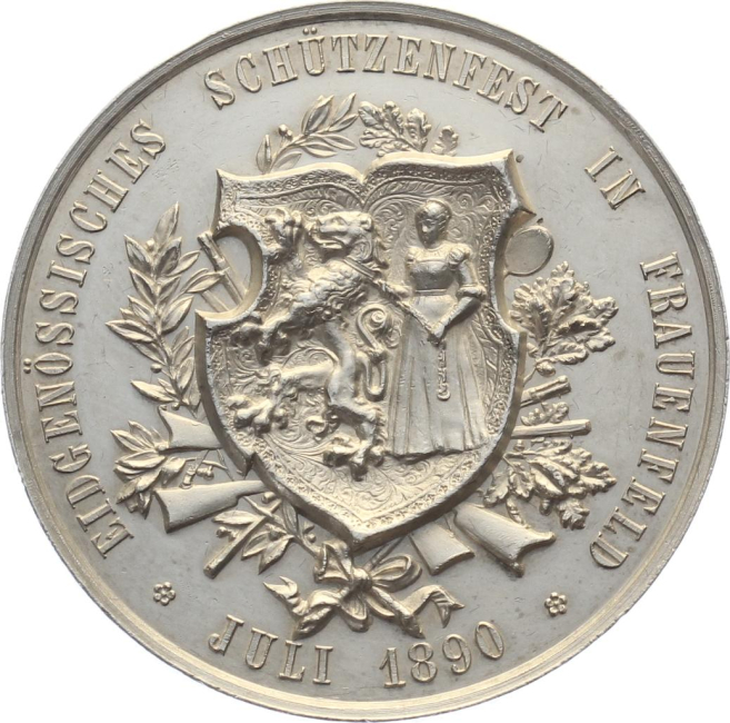 1890 Frauenfeld - Silber - Eidgenössisches Schützenfest Thurgau